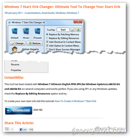Porady dotyczące zmiany kuli menu Start w systemie Windows 7