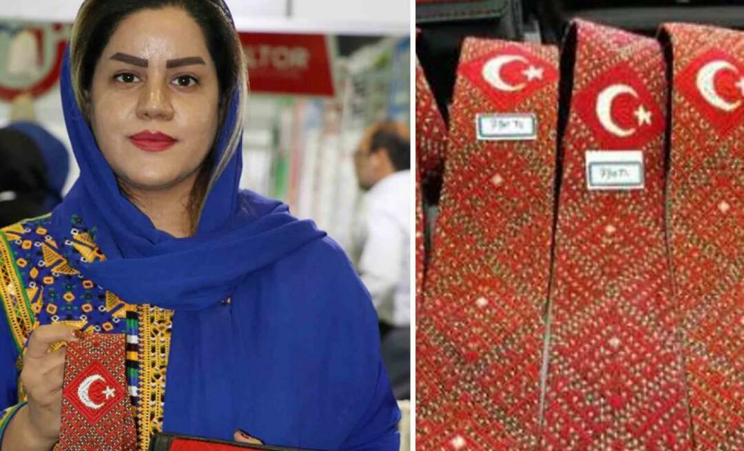 Türkiye miłość od Iranki! Swoją miłość do półksiężyca i gwiazdy pokazał wyhaftowanym krawatem i portfelem