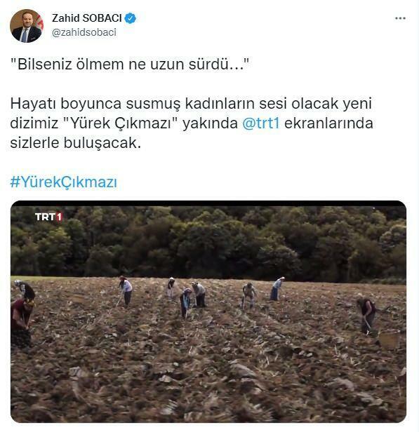 Dyrektor generalny TRT Zahid Sobacı udostępnił na swoim koncie w mediach społecznościowych