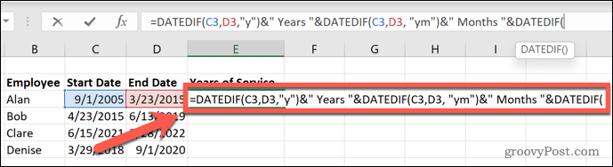 Excel datedif lata i miesiące