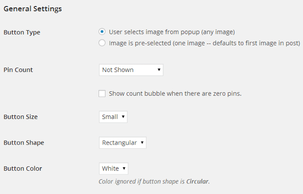 Przycisk Pinterest Pin It oferuje szeroki zakres opcji dostosowywania.
