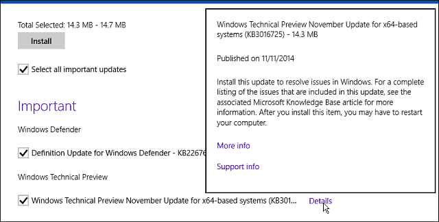 Windows Update listopad