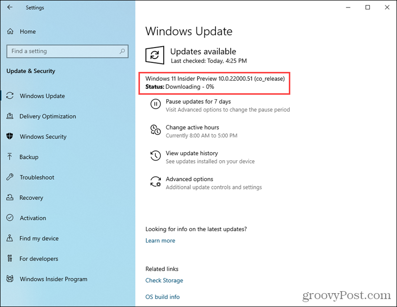 Pobieranie kompilacji Windows 11 Preview