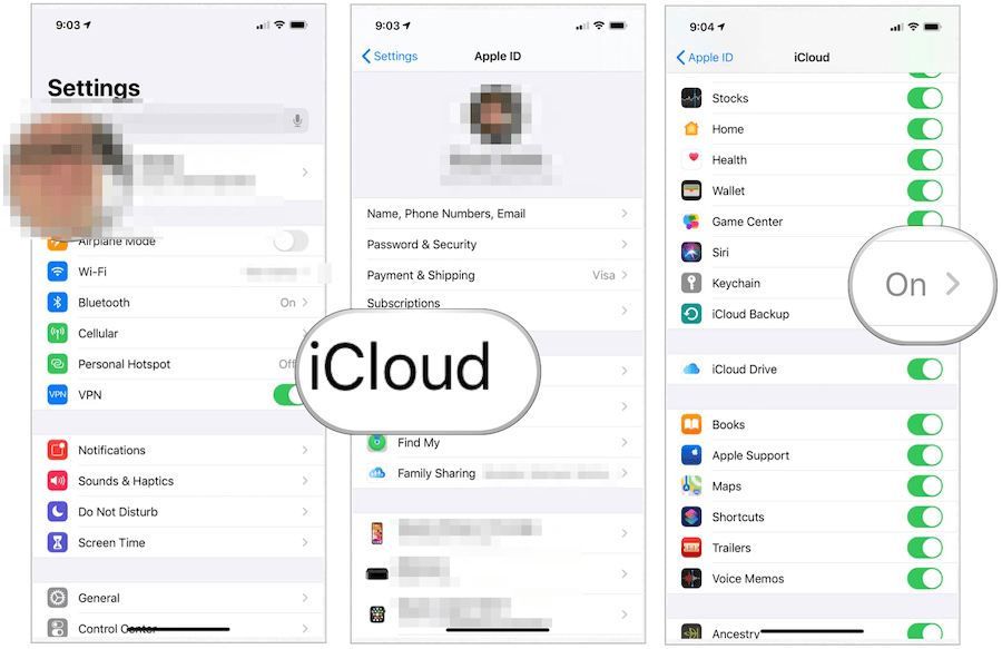 Konfiguracja pęku kluczy iCloud iOS