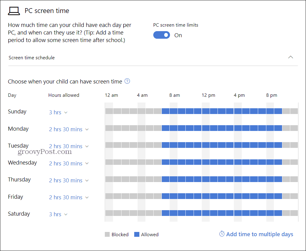 czas na ekranie komputera