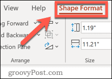 PowerPoint w menu formatu kształtu