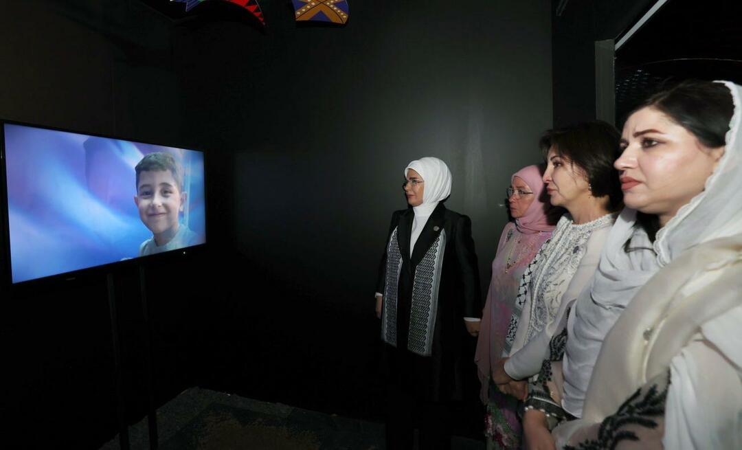 Pierwsza dama Erdoğan udostępniła wystawę „Gaza: przeciwstawiając się ludzkości”!