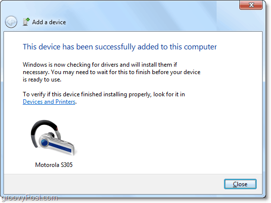 zrobiłeś to! urządzenie Bluetooth zostało dodane do systemu Windows 7
