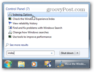 wyszukiwanie menu Start systemu Windows 7