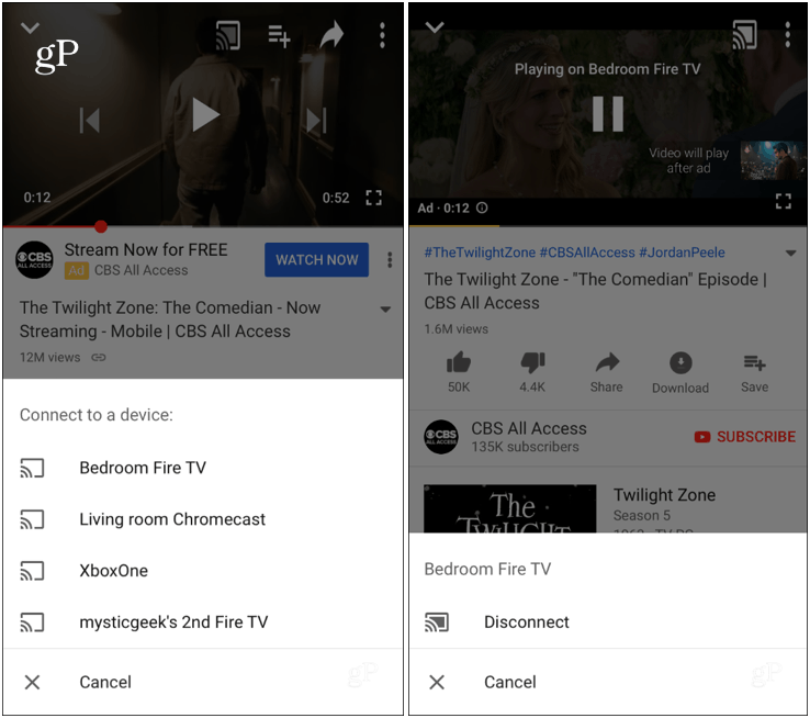 Przesyłaj iPhone'a z YouTube'a do Fire TV