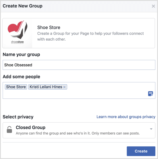 Facebook tworzy grupę ze stroną