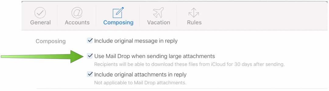 Włącz funkcję Mail Drop
