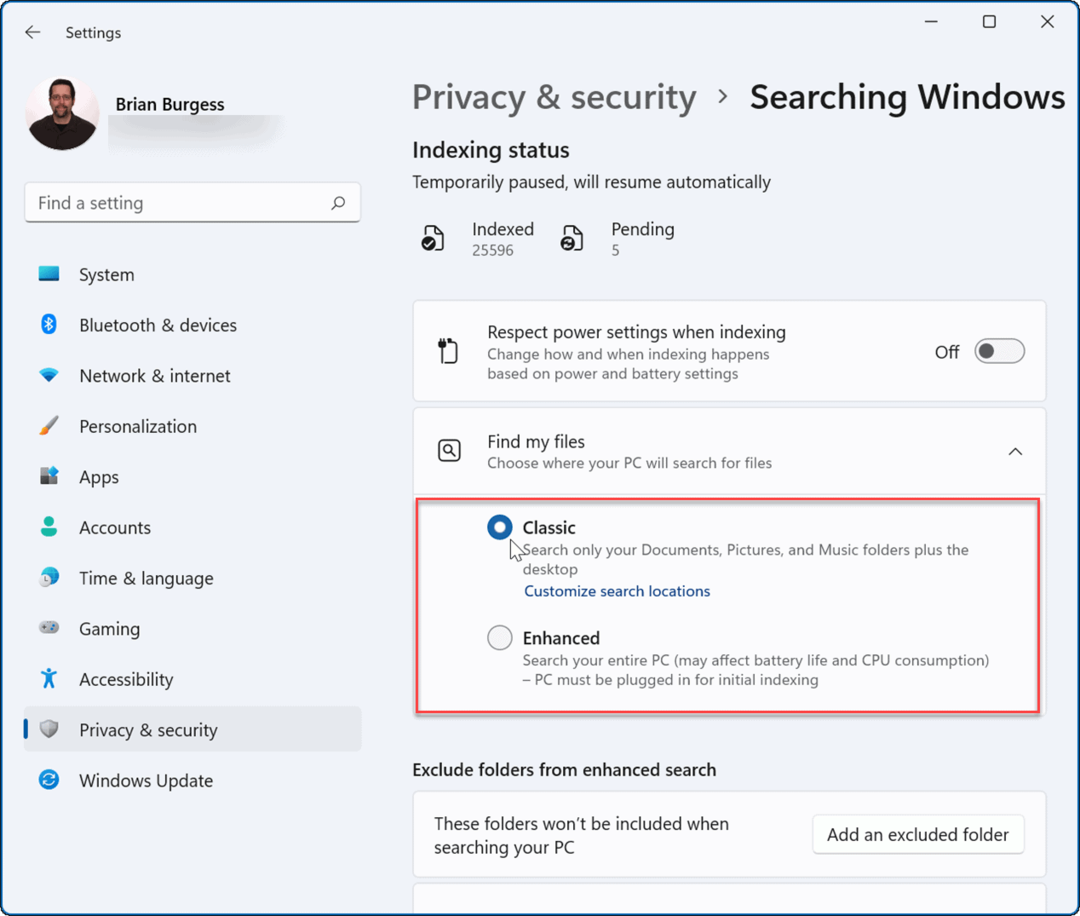 Jak zarządzać indeksowaniem wyszukiwania w systemie Windows 11?