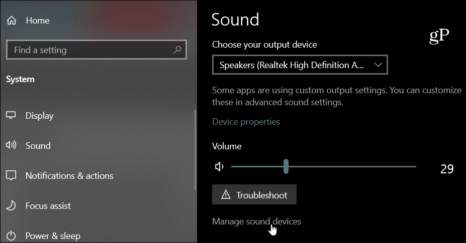 Urządzenia dźwiękowe Windows 10