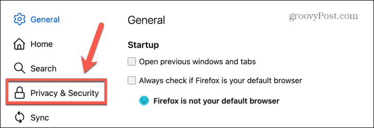 ustawienia prywatności firefoxa