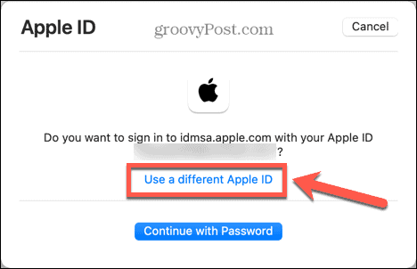 Apple Music wybierz Apple ID