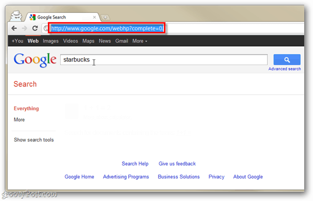 wyszukiwanie błyskawiczne wyłączone w Google Chrome
