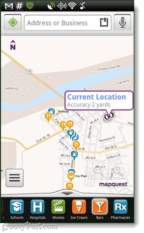 Aplikacja MapQuest na Androida, przegląd