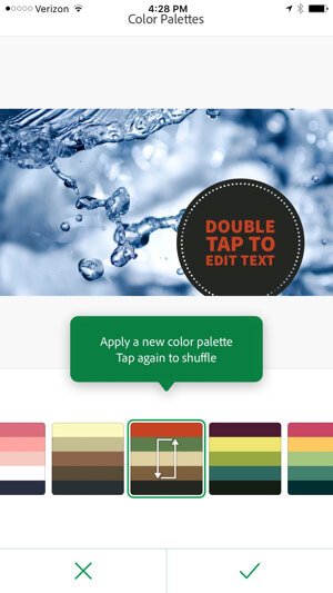 Adobe post change paleta kolorów