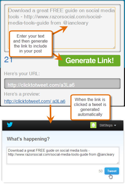 kliknij, aby tweetować generator tweetów