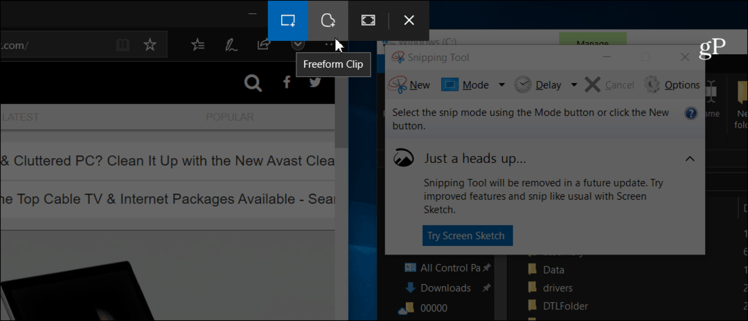 Chwyć i adnotuj zrzuty ekranu za pomocą nowego narzędzia Snip & Sketch w systemie Windows 10