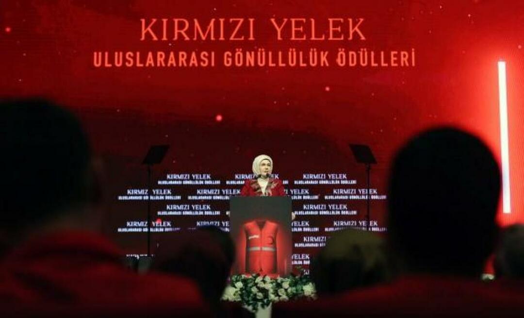 Emine Erdoğan podzieliła się z Kızılay „Międzynarodową ceremonią wręczenia nagród za wolontariat Czerwonej Kamizelki”
