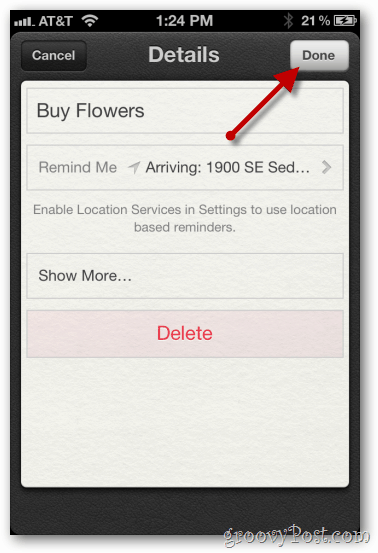 iPhone 4 ios 5 skonfiguruj zapisywanie przypomnienia na podstawie lokalizacji