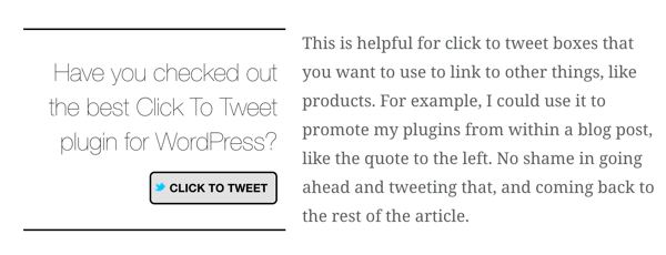 Wtyczka Better Click to Tweet WordPress umożliwia wstawianie pól typu „kliknij, aby tweetować” do postów na blogu.