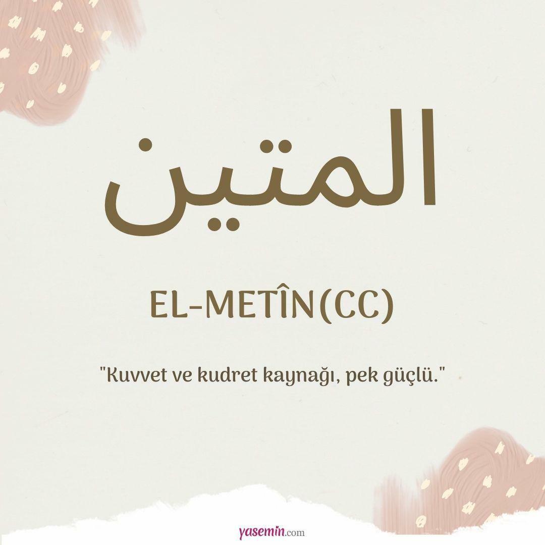 Co oznacza al-Metin (cc)?