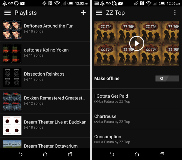 Microsoft Groove Music na Androida 