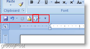 Kształty Microsoft Word 2007 dodano do menu szybkiego dostępu i przesunięto poniżej wstążki