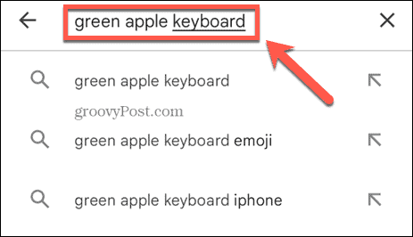 wyszukaj klawiaturę zielonego jabłka