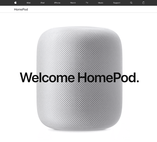 Apple przedstawia nowy głośnik HomePod, sterowany poprzez naturalną interakcję głosową z Siri.