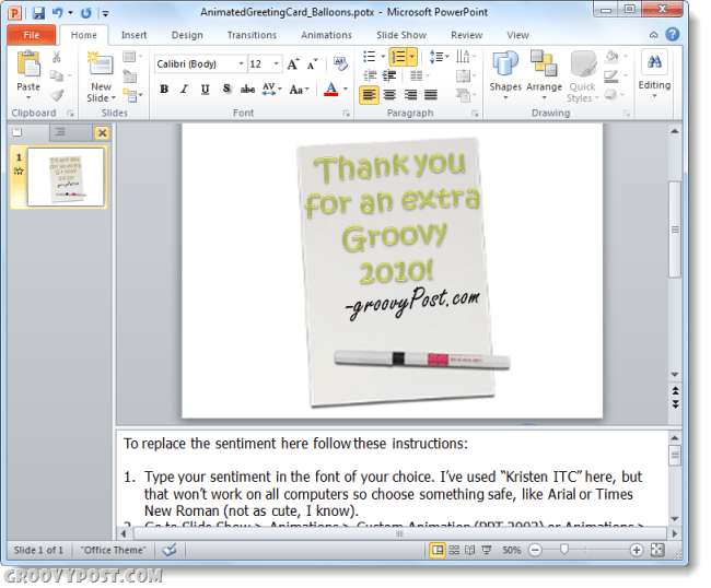 Jak stworzyć Groovy Custom E-Card za pomocą PowerPoint 2010