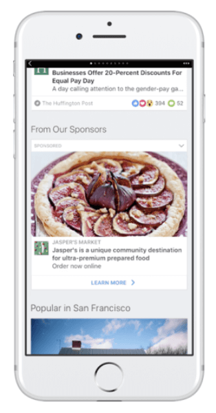 Facebook rozszerza możliwości reklamowe w artykułach błyskawicznych.