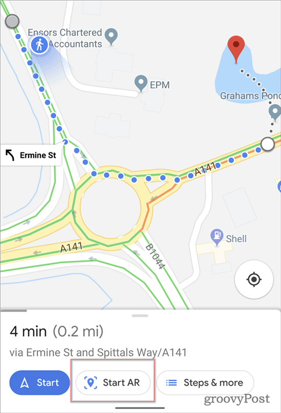 Mapy Google AR nawigacja uruchom AR