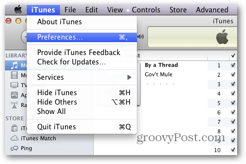 Preferencje iTunes Mac