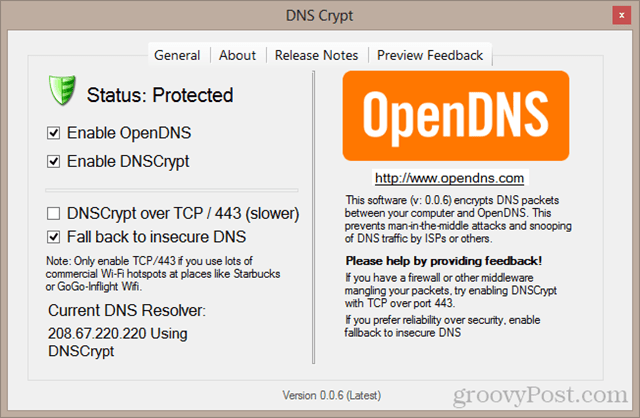 Panel sterowania DNS Crypt
