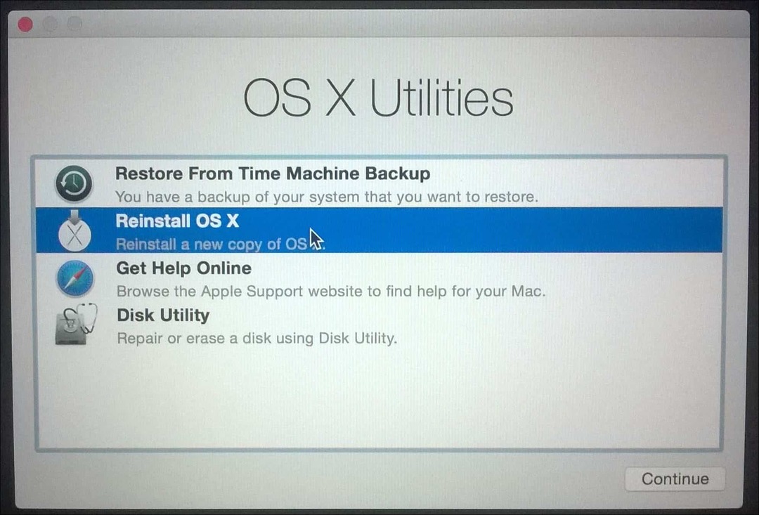 Ponownie zainstaluj OS X