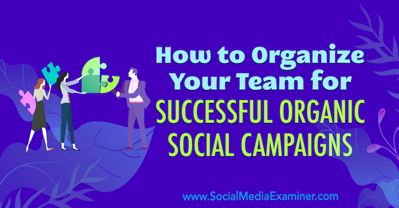 Jak zorganizować swój zespół pod kątem udanych organicznych kampanii społecznościowych autorstwa Janette Speyer w Social Media Examiner.
