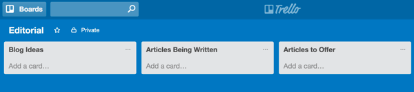 Twórz listy Trello, które pasują do Twojego przepływu pracy na blogu.