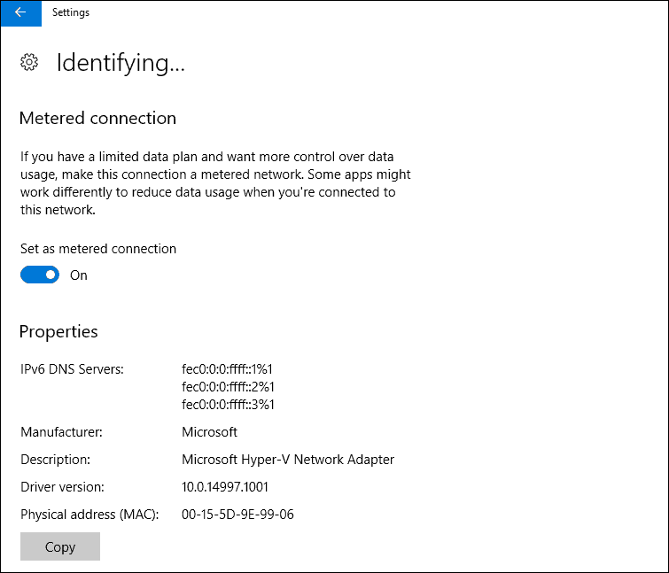 Windows 10, Ethernet, połączenie pomiarowe, aktualizacja twórców, system operacyjny