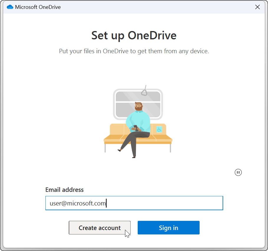 ponownie połącz konto OneDrive