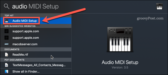 mac konfiguracja midi audio