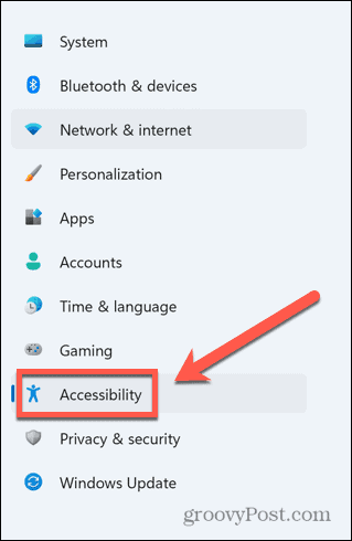 menu dostępności systemu Windows