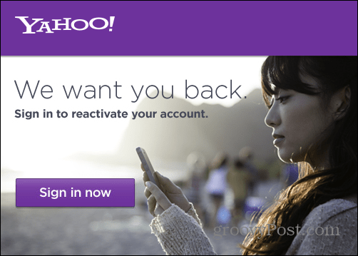 Ponownie aktywuj pocztę Yahoo Mail