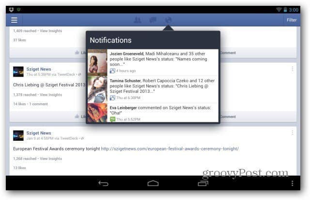 Aplikacja Facebook Page Manager na Androida