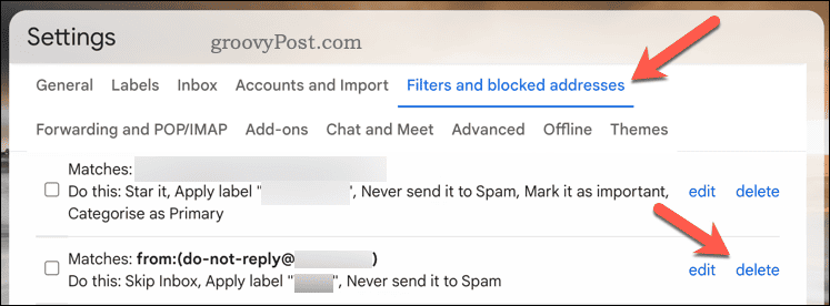 Usuń przycisk filtra w Gmailu