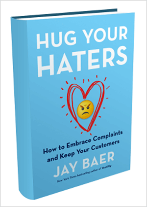 To jest zrzut ekranu okładki książki Hug Your Haters autorstwa Jaya Baera.