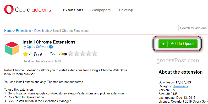 Opera Zainstaluj rozszerzenie Chrome